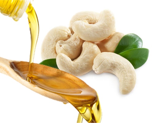 Cashew nut oil for smooth skin texture