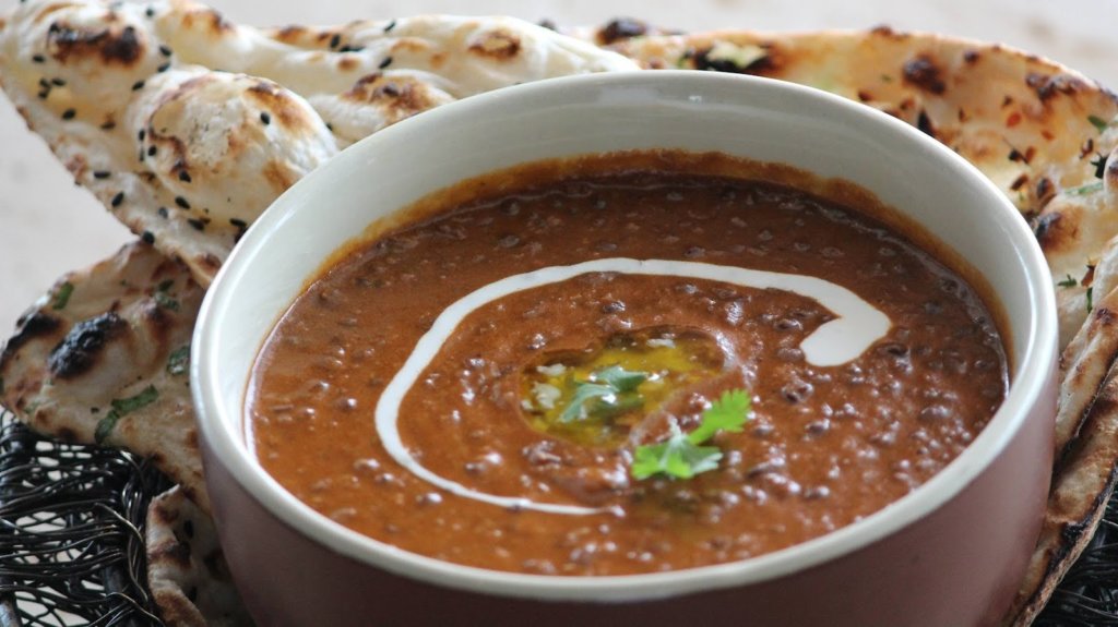 cooked black dal