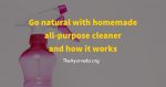 Go natural with homemade all-purpose cleaner and how it works